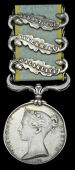 Crimea 1854-56, 3 clasps, Balaklava, Inkermann, Sebastopol (.te. L. O’Neill 57th ....) contemporary engraved...