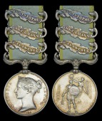 Crimea 1854-56, 3 clasps, Balaklava, Inkermann, Sebastopol (J. Innes. 57th Regt.) officially impressed naming, good...