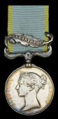 Crimea 1854-56, 1 clasp, Sebastopol (No. 864 Serjt. William Edwards 57th Regt.) regimental depot impressed naming,...