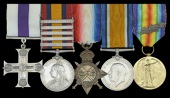 A Great War ‘Western Front’ M.C. group of five awarded to Captain C. W. Hammerton, 3rd (City of London)...