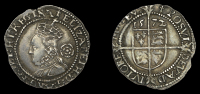 Elizabeth I (1558-1603), Fourth issue, Threepence, 1572/2 inverted, mm. ermine, bust 4D, reads elizabeth d g ang fr...