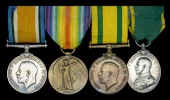 Four: Sergeant J. Scott, Middlesex Regiment

British War Medal 1914-20 (43 Cpl. J. Scott. Midd’x R.); Victory...