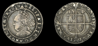 Elizabeth I (1558-1603), Fourth issue, Threepence, 1574/3, mm. eglantine, bust 4D, reads elizabeth d g ang fr et hi...