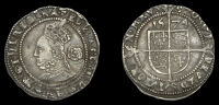 Elizabeth I (1558-1603), Fourth issue, Threepence, 1575/4, mm. eglantine, bust 4D, reads elizabeth d g ang fr et hi...