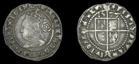 Elizabeth I (1558-1603), Fourth issue, Threepence, 1577/6, mm. eglantine, bust 4D, reads elizabeth d g ang fr et hi...