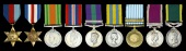 Nine: Warrant Officer Class II S. F. Michel, Middlesex Regiment

1939-45 Star; France and Germany Star; Defence...