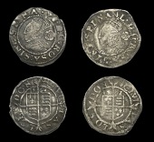 Elizabeth I (1558-1603), Third issue, Threehalfpence (2), 1562, mm. pheon, bust 3G, medium flan, small rose, small...