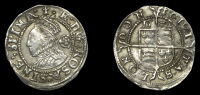 Elizabeth I (1558-1603), Fourth issue, Threehalfpence, 1572, mm. ermine, bust 3G, reads e d g rosa sine spina in...