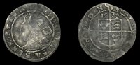 Elizabeth I (1558-1603), Fourth issue, Threehalfpence, 1572, mm. acorn, bust 3G, reads e d g rosa sine spina,...