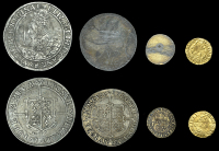 Elizabeth I (1558-1603), Miscellaneous, Copies and reproductions: Fifth issue, Quarter-Angel, mm. Greek cross, by...