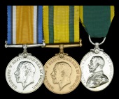 Three: Company Quartermaster Sergeant J. W. Bettle, Middlesex Regiment

British War Medal 1914-20 (1175 A.C. Sjt....