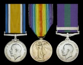 Three: Private A. L. Newman, Middlesex Regiment

British War and Victory Medals (G-57083 Pte. A. L. Newman....