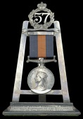 New Zealand 1845-66, reverse undated (1707. Corpl. Josh. Shaw, 57th Foot.) neatly displayed on a silver easel,...