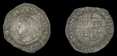 Elizabeth I (1558-1603), Second issue, Penny, mm. martlet, bust 1H, beaded inner circles, large shield, reads e d g...