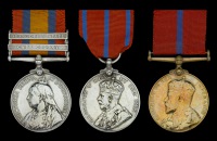 Three: Private W. S. Thomas, 21st Middlesex (Finsbury) Rifle Volunteers and City of London Imperial Volunteers, and...