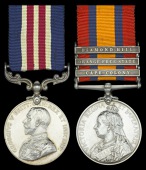 A Great War ‘Western Front’ M.M. pair awarded to Sergeant J. C. Randall, Postal Section, Royal Engineers, late...