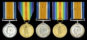 Pair: Private W. D. French, Middlesex Regiment, who was being conveyed in the Troopship S.S. Tyndareus when she was...