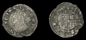 Elizabeth I (1558-1603), Fourth issue, Threefarthings, 1572, mm. ermine, bust 3I, reads e d g rosa sine spina,...