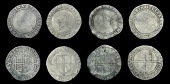 Elizabeth I (1558-1603), Sixth issue, Sixpences (4), 1582 (2), both mm. bell (over sword), 2.81g/10h, 2.78g/7h,...