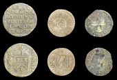 17th Century Tokens, SOUTHWARK, Jacob Street, John Burton, Farthing, 1.09g/12h (E 656; N –; BW. 273); Isaac...