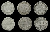 Elizabeth I (1558-1603), Fourth issue, Sixpences (3), all 1574, mm. eglantine (over acorn on rev.) (2), 2.88g/7h,...