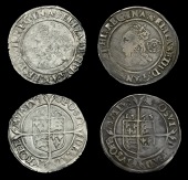 Elizabeth I (1558-1603), Third issue, Sixpences (2), both 1565, mm. rose, bust 1F, reads elizabeth d g an fr et hi...