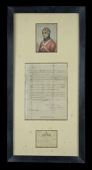 1st Regiment of Loyal London Volunteers (1803), Three Framed Elements.
Comprising an official printed notice from...