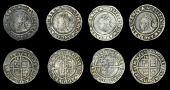 Elizabeth I (1558-1603), Third issue, Sixpences (4), all 1570, mm. coronet, bust 4B, read elizbeth d g ang fr et hi...