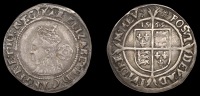 Elizabeth I (1558-1603), Third issue, Sixpence, 1569, mm. castle (over coronet on rev.), bust 4B, reads elizabeth d...
