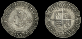 Elizabeth I (1558-1603), Third issue, Sixpence, 1561, mm. pheon, bust 3D, large flan, plain rose, medium shield,...
