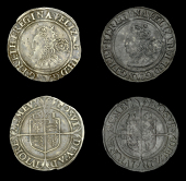 Elizabeth I (1558-1603), Third issue, Sixpences (2), both 1561, mm. pheon, bust 1F, normal flan, Tudor rose, small...