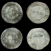Elizabeth I (1558-1603), Third issue, Sixpences (2), both 1561, mm. pheon, bust 1F, normal flan, Tudor rose, small...