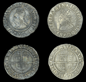 Elizabeth I (1558-1603), Third issue, Sixpences (2), both 1562/1, mm. pheon, bust 1F, normal flan, plain rose, reads...