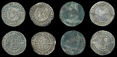 Elizabeth I (1558-1603), Third issue, Sixpences (4), all 1562/1, mm. pheon, bust 1F, normal flan, Tudor rose, reads...