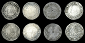 Elizabeth I (1558-1603), Third issue, Sixpences (4), all 1563/2, mm. pheon, bust 1F, normal flan, Tudor rose, read...
