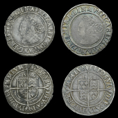 Elizabeth I (1558-1603), Third issue, Sixpences (2), both 1564/2, mm. pheon, bust 1F, normal flan, Tudor rose, read...