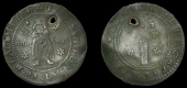 17th Century Tokens, LONDON (City), Blackfriars, Tho. Sutton, Penny, 1671, 2.30g/12h (N 6667; BW. 349). Nail...