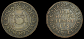 17th Century Tokens, LONDON (City), Half Moon Alley [Bishopsgate Without], John Pullin, Halfpenny, 1.86g/6h (N –;...