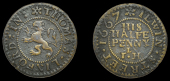 17th Century Tokens, LONDON (City), Jewin Street, Thomas Linford, Halfpenny, 1667, 1.84g/12h (N 7168; D 1574A). Good...
