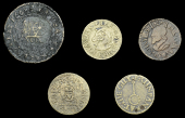 17th Century Tokens, LONDON (City), Lambeth Hill, W.E.C. ye kings head tavern, Farthing, 0.84g/3h (N 7184; BW....