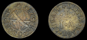 17th Century Tokens, LONDON (City), Little Eastcheap, I.A.R. at the globe, Farthing, 1.05g/4h (N 7257 obv.,...