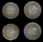 17th Century Tokens, LONDON (City), Ludgate Hill, T.M.E. the hand and movth, Farthing, 0.98g/6h (N 7307; D 1843A);...