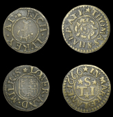 17th Century Tokens, LONDON (City), Mark Lane, Thomas Sharp, Farthing, 1666, 1.13g/12h (N –; D 1873A); Milk...