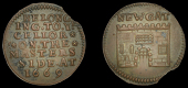17th Century Tokens, LONDON (City), Newgate Within, Prison, Halfpenny, 1669, belonging to ye cellor on the masters...