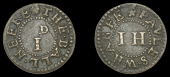 17th Century Tokens, LONDON (City), Paul’s Wharf, I.H. the ball, Penny, 1.09g/12h (N –; D 2199A). Good fine,...