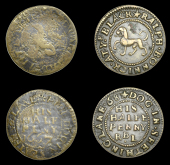 17th Century Tokens, LONDON (City), Seething Lane, Ralph Bonnick, Halfpenny, [16]68, 2.06g/12h (N 7648; BW. 2759);...
