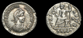 Roman Imperial Coinage, Valentinian II, Siliqua, Aquileia, c. 375-8, pearl-diademed and cuirassed bust right, rev....