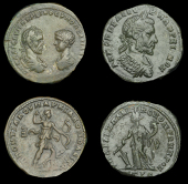 Roman Provincial Coinage, MOESIA INFERIOR, Marcianopolis, Macrinus with Diadumenian, Æ Pentassarion, confronted...