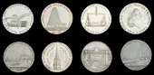18th Century Tokens, GLOUCESTERSHIRE, Badminton, David Arnot and John Jelly, Kempson’s mule Halfpence (3), bust of...
