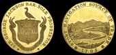 18th Century Tokens, HERTFORDSHIRE, Bishops Stortford, Sir George Jackson, Proof Halfpenny, 1795, in gilt-copper,...
